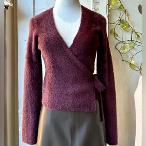 Gentle Fawn Burgundy Wrap Sweater